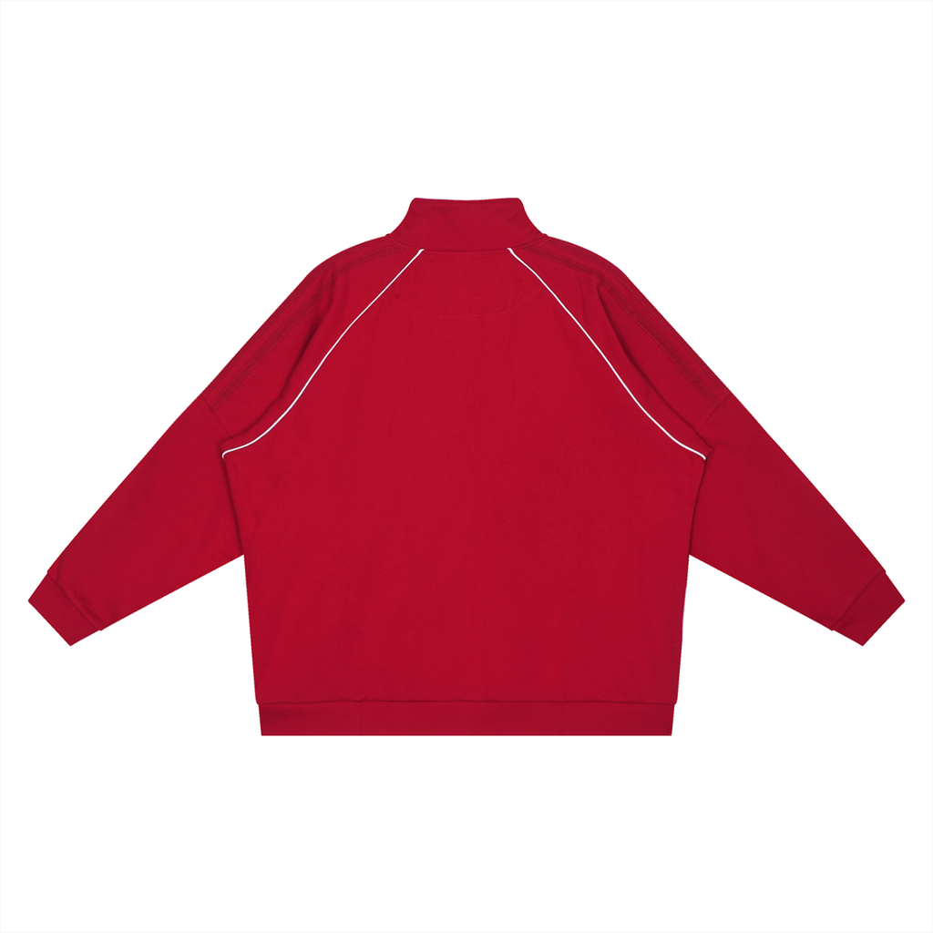 Reflection Striped Raglan Sleeve  Jacket