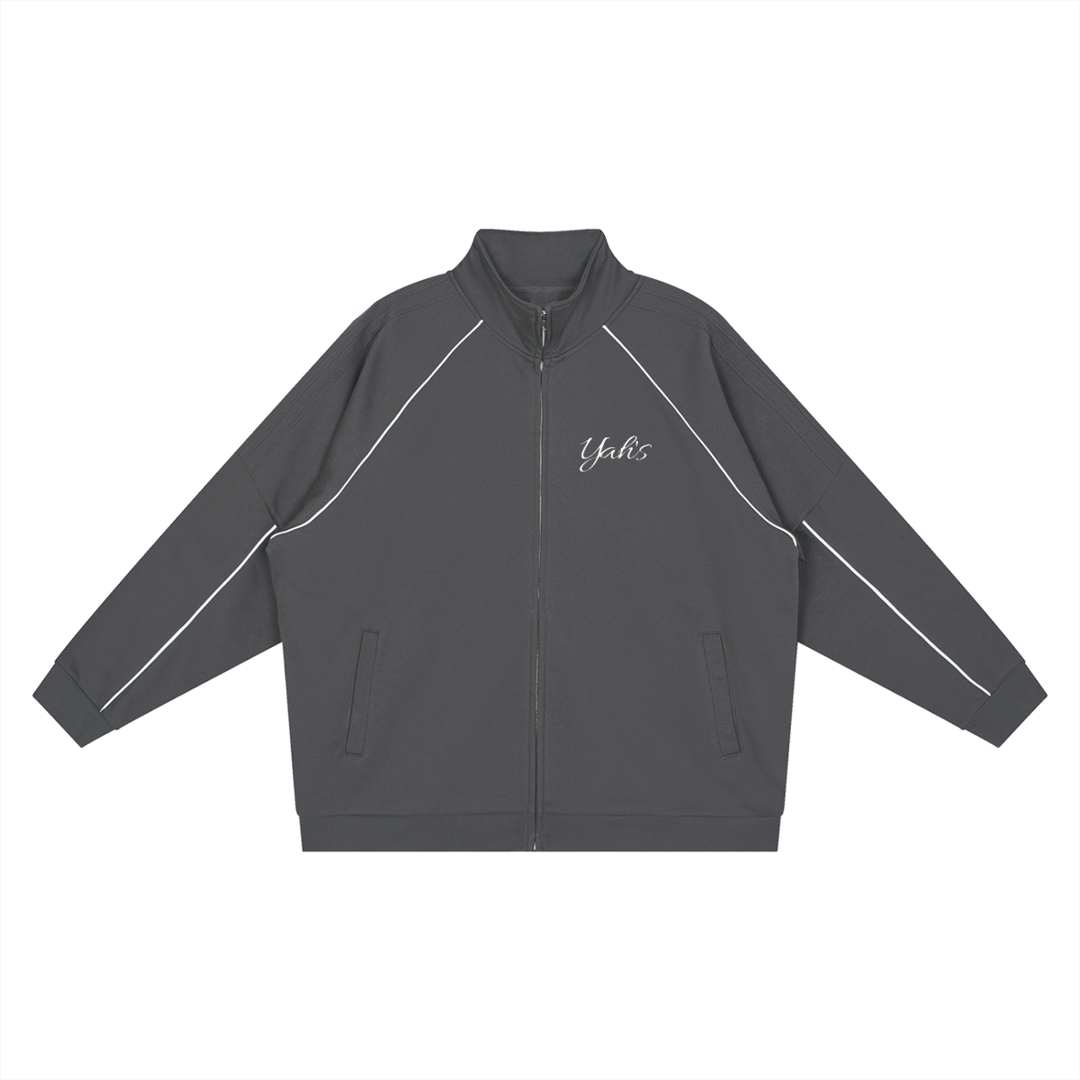 Reflection Striped Raglan Sleeve  Jacket