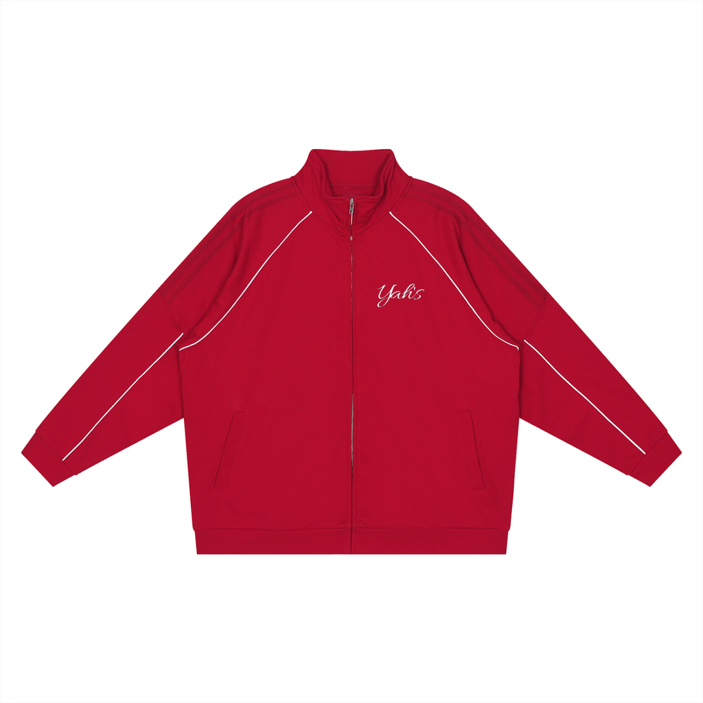 Reflection Striped Raglan Sleeve  Jacket