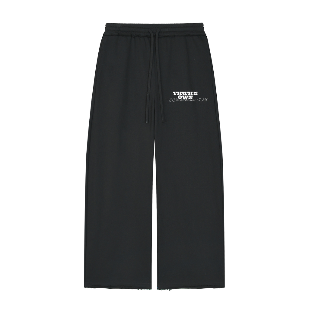 Women’s Wide Leg Raw Edge Sweatpants