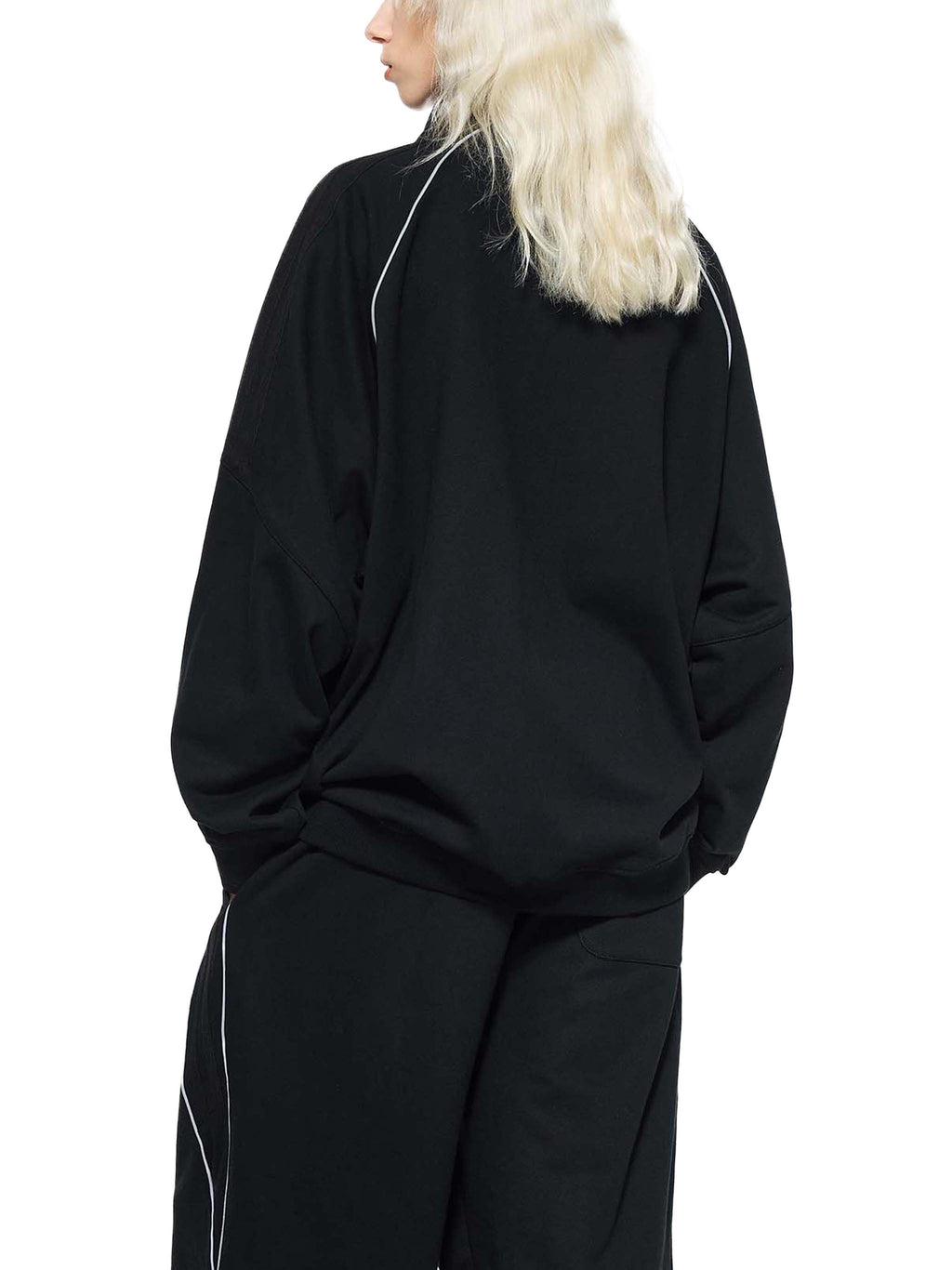 Reflection Striped Raglan Sleeve  Jacket